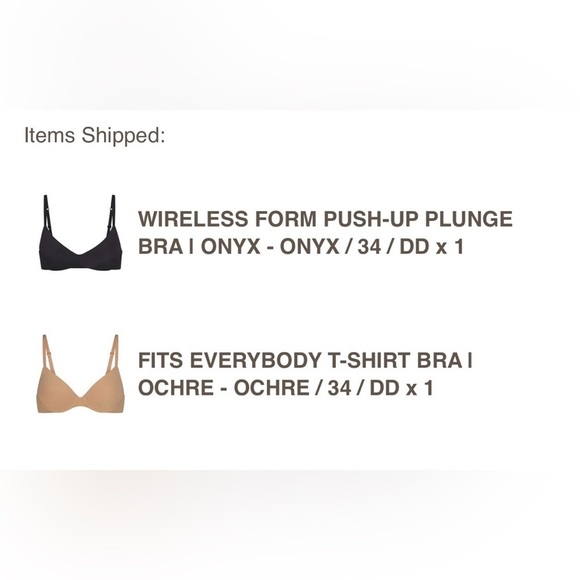 NEW without tags - SKIMS bras set of two 34DD - Picture 1 of 4